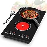 VBGK Electric Cooktop,110V 2100W 2 Burner Electric...