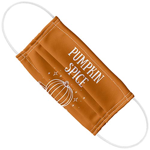 Popfunk Pumpkin Spice Everything 1-Ply Reusable Face Mask Covering with Adjustable Nose Wire, Unisex