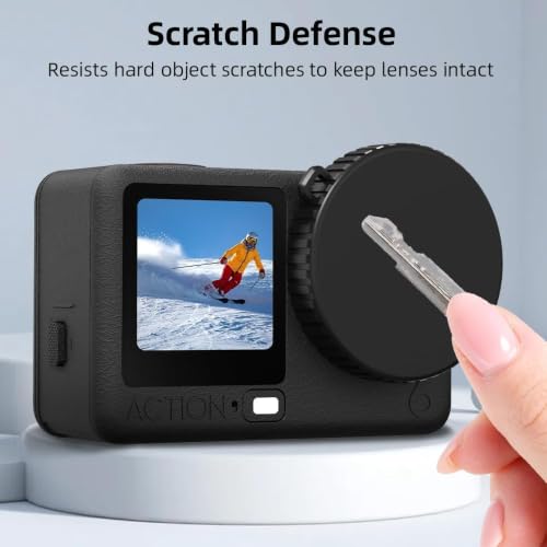 Image of 2-Pack Silicone Lens Cap Compatible with DJI Osmo Action 6, Soft Flexible Lens Protector Cover, Dustproof Anti-Scratch Camera Lens Cover for DJI Osmo Nano Accessories (Black)