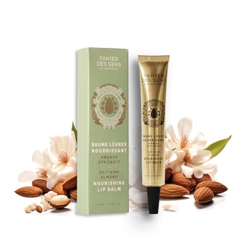 Panier des Sens - Almond Lip Balm for Women - Lip Moisturizer - Almond Extract & Almond Oil - Made...