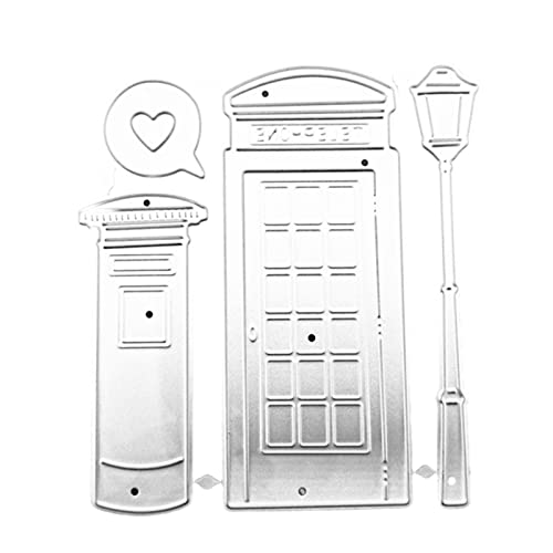 Mllepjdh For Creative Telephone Booth Metal Cutting Dies Stencil Scrapbooking Embossing Tool Paper Cards Album Decor Metal Cutting Dies For Card Making Birthday Embossing Stencil 3d Die Cuts Crafting