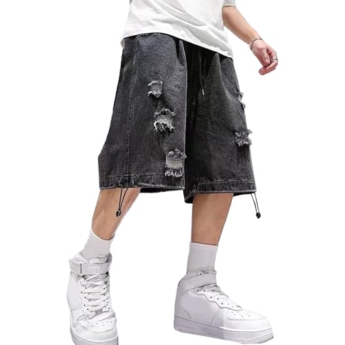 Shorts Vaqueros Vintage Rasgados para Hombre miniatura 1