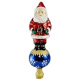 Old World Christmas Ornaments: Santa Tree Top Glass Blown Ornaments for Christmas Tree