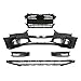 Complete Front Bumper Cover Grille Kit w/Emblem For 2013 2014 2015 2016 Au-di A4/S4/A4 Quattro with S-Line Package,W/Upper & Lower Grill Grille & Fog Lights,full bumper kit
