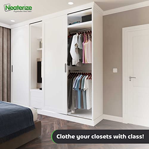 Wooden Hangers For Clothes - Heavy Duty Non-Slip Pants Bar & 360 Swivel Hook |Ganchos De Ropa | Great For Suits, Coats, Clothing [20-Pack - Cherry] #TOP5