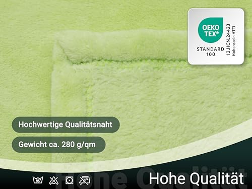 Kuscheldecke ZOLLNER flauschig 150×200 cm aus atmungsaktiver Mikrofaser