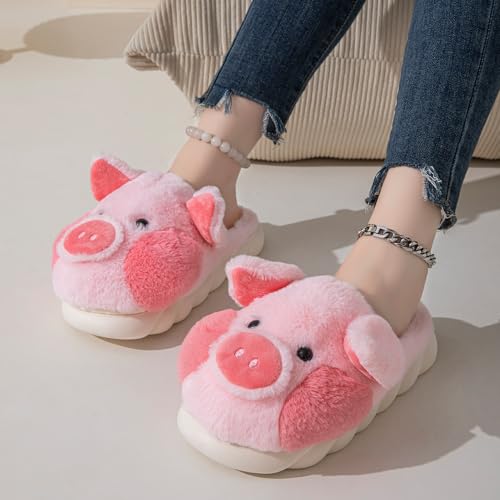 YILANLAN Adult Cotton Slippers PIg Slippers Home Slippers Plush Slippers Animal Slippers4