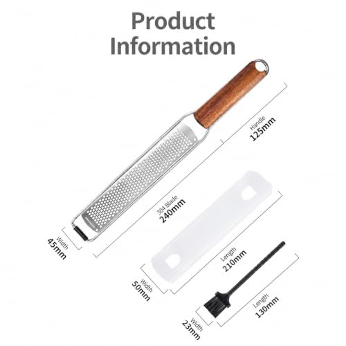 Rallador de Acero Inoxidable con Mango de Madera miniatura 3
