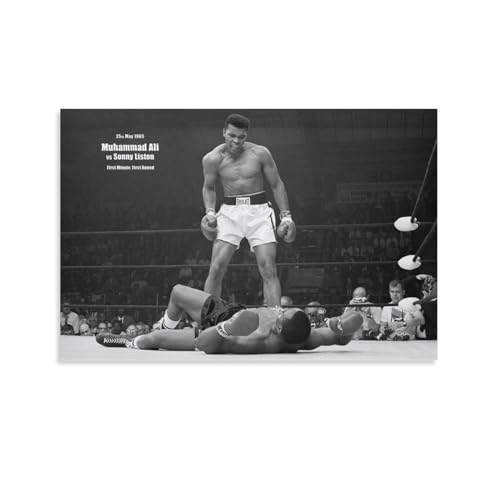 Muhammad Ali���n���h�E�A���ÓT�I�ȃ{�N�V���O�̃|�X�^�[ ���B���e�[�W�|�X�^�[ �L�����o�X �|�X�^�[ ��� �ǃA�[�g ���ʉ� ���_�� �z�[������ �a�����M�t�g �����Ɋ|�����܂�24x36inch(60x90cm)