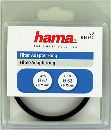 Hama Filter-Adapterring, Von 67,0 mm Objektiv auf 62 mm Filter, Metall, Schwarz – Ansicht 2