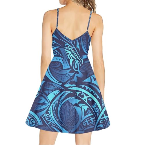 Image of Spaghetti Strap Midi Satin Dresses Summer Sleeveless Sundree Women Girl Beach Party Swing Dress
