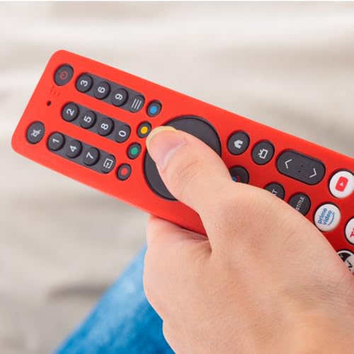 Image of Silicone TV Remote Cover Compatible with TCL Tv Remote RC833A 4K QLED Google TV Protective Case with Lanyard [Remote NOT Included] (2025-Grey)