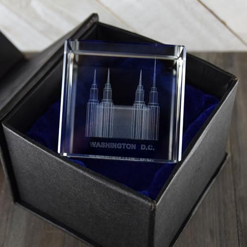 Ringmasters Crystal Cube Desk Decor LDS Temple Paper Weights for ...
