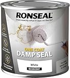 One Coat Damp Seal White 250ml – Permanent Interior Wall & Ceiling Damp Stain Blocker – Moisture Escaping Formula – Paint & Wallpaper Over