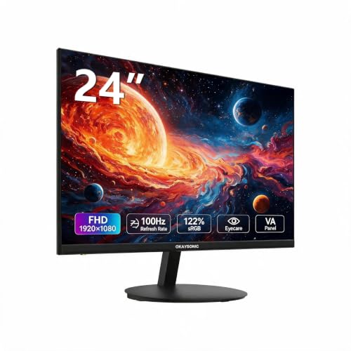 Image of 24 Inch Monitor 100Hz 1ms, AMD FreeSync, 100% sRGB, Eye Care