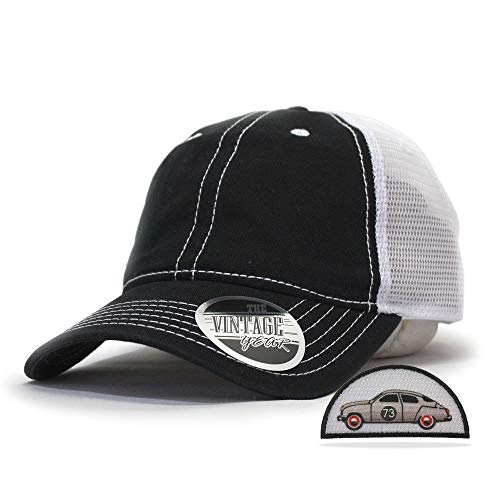 Image of The Vintage Year Washed Cotton Unstructured Soft Mesh Adjustable Trucker Baseball Cap