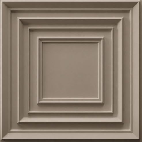 Image of Kayra Decor 3D PVC Wall Panels for Bedroom & Living Room | Accent Design | Mega Greige Color | 19.7 x 19.7 Inch | Pack of 18 | 42.48 Sq Ft