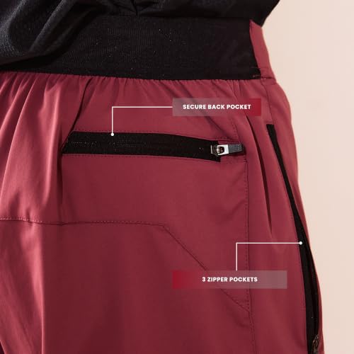 Image of STRCH Men's Sports Shorts | Regular Fit Activewear Shorts | Nylon Stretch Gym, Running & Training Shorts | Mid Rise Drawstring Waist | Above Knee Workout Shorts
