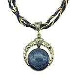 RIXERKOC Collier Rétro Vintage pour Femme, Collier Bohème Turquoise Collier Pendentif en Strass Bijoux Fantaisie Cadeaux pour Fête des mères Saint Valentin Noël (Noir)
