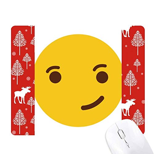 Illustration schéma mignon jaune smiley et souris de Noël forêt