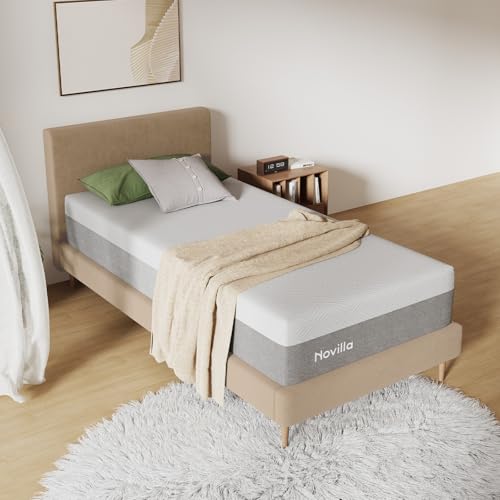 Image of Novilla Twin XL Mattress, 12 Inch Gel Memory Foam XL Twin Mattress for Cool Night & Pressure Relief, Medium Plush Feel with Motion Isolating, Bliss