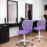 FurnitureR Friseurstuhl Drehbar Hohenverstellbar Ohne Armlehnen Stoff Sitz PP Ruecken 130kg SGS Rollen Salon