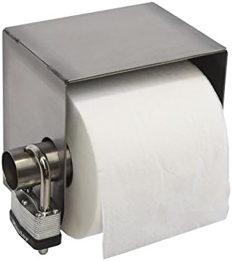 Single Roll Padlock Secured Toilet Paper Dispenser