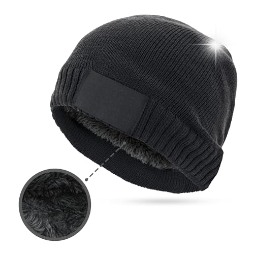 MASAT® Gorro De Invierno Hombre con Forro Polar Interior - Gorro Invierno Unisex Talla Única - Gorras De Hombre Invierno - Gorro Polar - Gorro Lana Hombre - Gorro Mujer Inviern