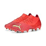 PUMA Herren Future Z 3.4 FG/AG Fussballschuh, Fiery Coral-Fizzy Light Black-Salmon, 43 EU
