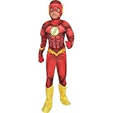 Costumes USA The Flash Muscle Halloween Costume for Boys, DC Comics: The New 52, Small (4-6), Includes Jumpsuit, Mask