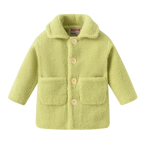 Girls Fall Fleece Jacket Flannel Sherpa Fuzzy Long Sleeve Button Down Trench Coat Fall Winter Coat Kids Baby Clothes