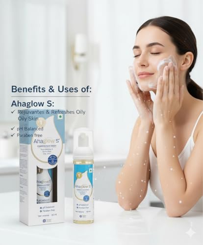 Image of Aha Glo S Face Wash for Oily Skin | Deep Pore Cleansing | Rejuvenates & Refreshes Skin | pH Balanced, Paraben Free-(100ml)