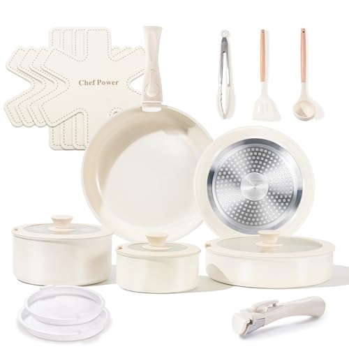Chef Power Ceramic Cookware Set...