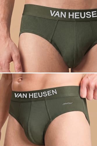 Image of Van Heusen Men's Briefs | Air Series| Light as air |Ultralight for superior comfort| Mesh Fabric | Breathable Active Trunks - Moisture-Wicking| Sweat Absorbant | Stretch Cotton Blend| Underwear for Active Wear | Style 40007|Available in Pack of 1 & 2