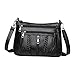 Garende Soft PU Leather Shoulder Bag, Big Capacity Travel Bag, Lady Vacation Shopping Bag, Multi Pockets Casual Satchel, Zipper Handbag Purse
