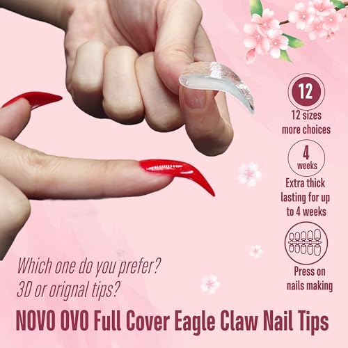 NOVO OVO Halloween Nail Tips Curved Stiletto - Image 4