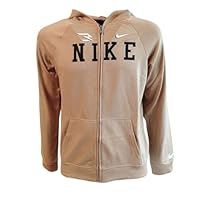 Nike 3Brand Boys Hooded Sweatshirt with Zip Collegiate Brown Code 9Q1097-X0L, Brown/Black/White, 8-10 anni