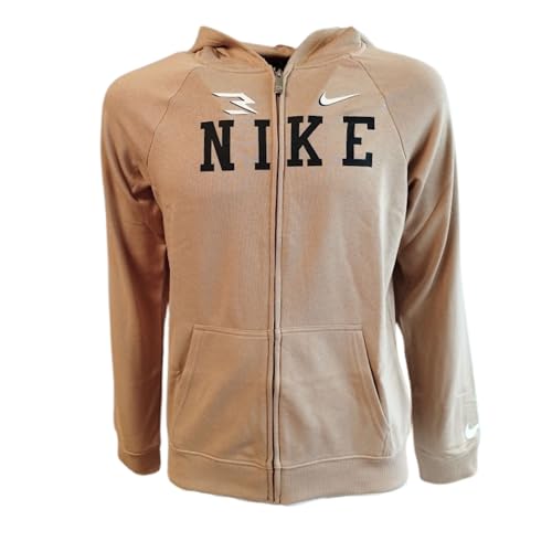 Sweat à capuche Nike garçon chaud zippé marron taille L contre le froid
