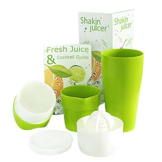 Shakin' Juicer Saftpresse & Entsafter – Handlich, robust & BPA-frei – Vielseitiger Entsafter für Gemüse und Obst – Zitruspresse spülmaschinenfest – Made in Germany