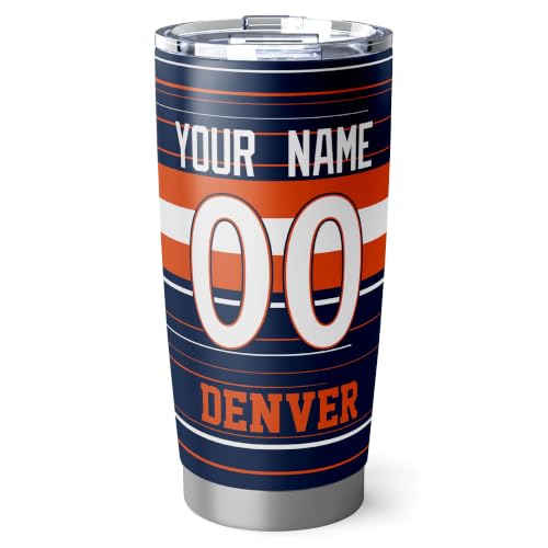 Image of Denver Tumbler 20oz Travel Mug Gifts Custom Name Number