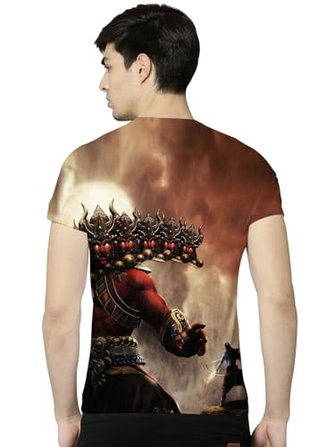 Image of STAND OUT All Over Printed Shiva, Krishna, Hanuman, Kali, Ram and Ravana, Ramayan, Bagavath Githa, Buddha Religious, Spiritual, Hindu Gods T-Shirts