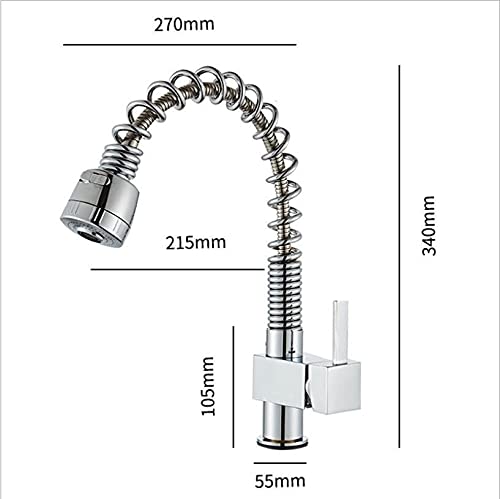 Robinet de cuisine extractible pour nettoyer facilement les grands faitouts