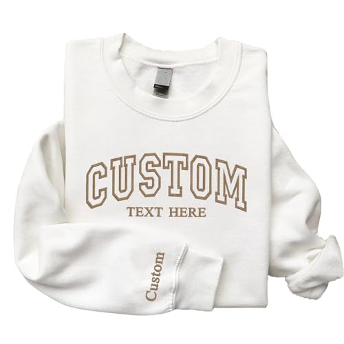 Noni Personalized Sweatshirt for Women & Men – Custom Embroidery, Trendy Oversized Crewneck, Stylish Unisex Sweater, for Couples, Friends, Family, Christmas, Valentine's, Birthday