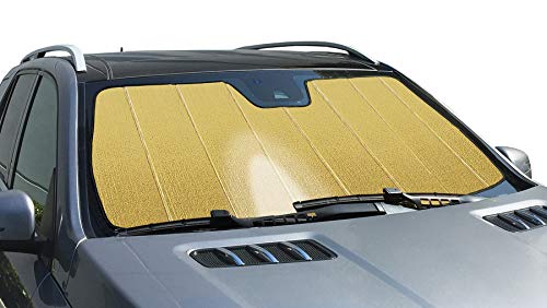 Intro-Tech Automotive SU-34A-RG Gold Ultimate Reflector Custom Fit Folding Windshield Sunshade for Select Subaru Forester Models, w Eyesight Sensor