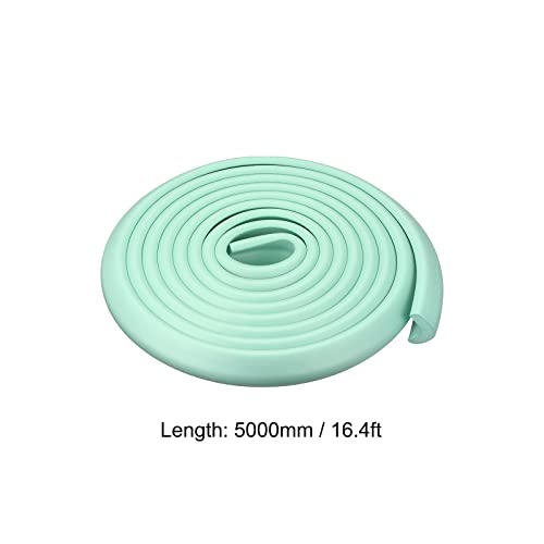 Image of uxcell Corner Guards Edge Protectors 16.4ft(5M), Foam Safety Bumper L Shape for Furniture Corner Table Edge Guard, Light Green