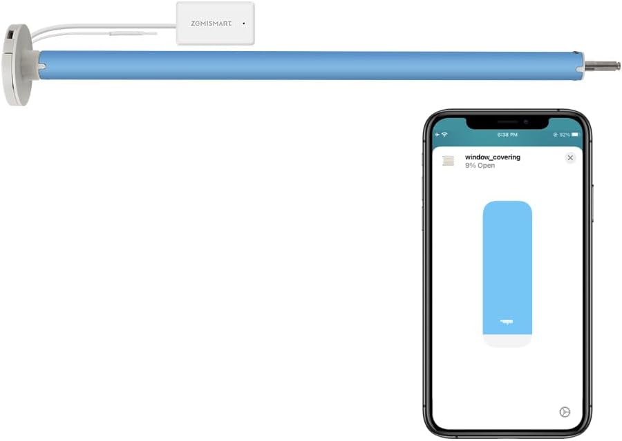 Matter Thread Smart Blind Motor, Compatible with 20/28mm Tubes, Built-in Battery, App & Voice Controlled Roller Shade Motor for Apple Home, Google Home, and Smart-Things (Only Motor)