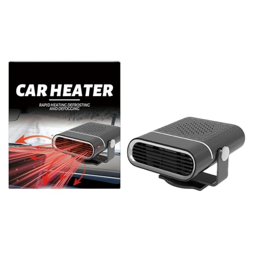 Calentador de coche – Descongelador de calefacción instantánea de 150 W con rotación de 360 grados, calentador de coche portátil de 12 V y descongelador para interiores, exteriores, garaje, habitación