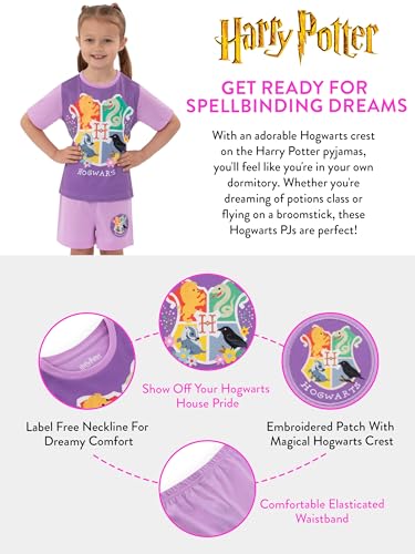 Harry Potter Pajamas For Girls, Hogwarts Girls Pajamas, Slytherin And Gryffindor Pajama Set, Kids Pjs For Summer4