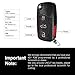 Keylessbest Replacement for 2002 2003 2004 2005 Audi A4 A6 A8 Quattro Cabriolet S4 S6 S8 Key Fob Remote Control MYT8Z0837231 4 Buttons 315MHz
