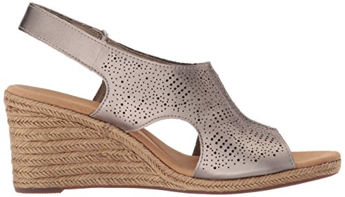 Clarks Women's Lafley Rosen Platform, Pewter Metallic, 11 Medium Us #TOP5